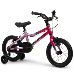 Huffy rowerek dziecięcy Literide Alu 14" Różowo Koralowy (z kołami bocznymi do nauki jazdy)