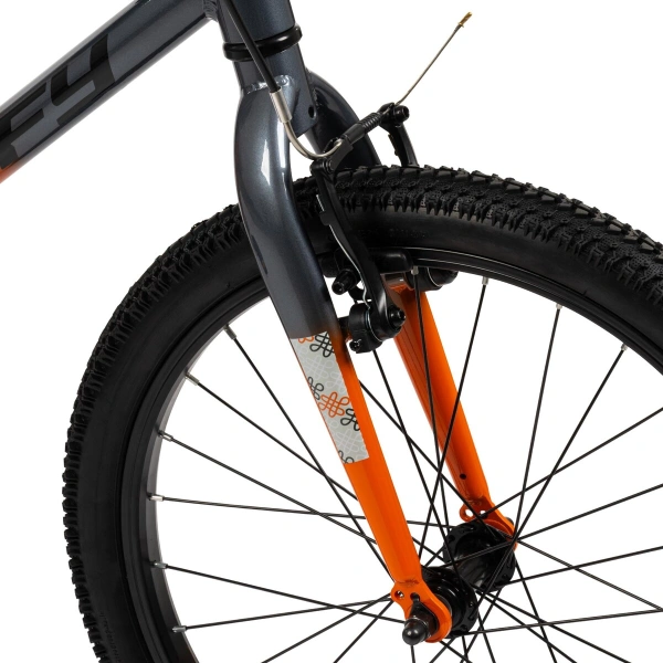Huffy rowerek dziecięcy Literide Alu 20" 23205W Pomarańczowo Grafitowy widelec z hamulcem v-brake