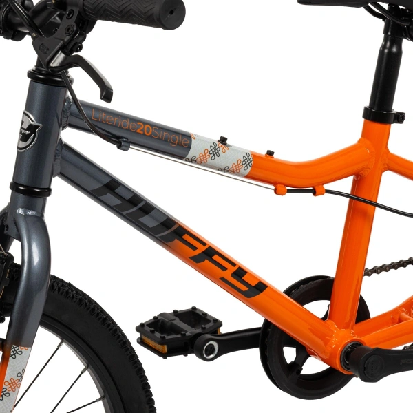 Huffy rowerek dziecięcy Literide Alu 20" 23205W Pomarańczowo Grafitowy rama alumioniowa