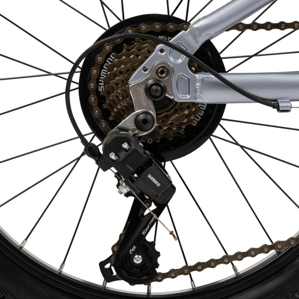 Huffy rowerek dziecięcy Literide Alu 20" 7-biegowy 23005W Srebrno Morski przerzutki