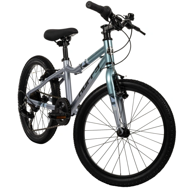 Huffy rowerek dziecięcy Literide Alu 20" 7-biegowy 23005W Srebrno Morski widok od przodu
