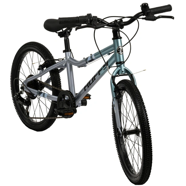 Huffy rowerek dziecięcy Literide Alu 20" 7-biegowy 23005W Srebrno Morski widok od frontu
