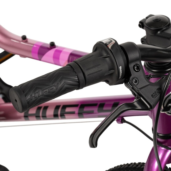 Huffy rowerek dziecięcy Literide Alu 20" 7-biegowy 23015W Różowo Fioletowy klamki hamulca