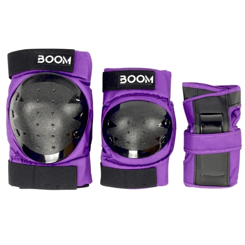 Przejdź do produktu Boom Ochraniacze Triple Set na łokcie kolana i nadgarstki M Purple