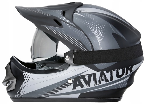 Przejdź do produktu Tornado Kask Crossowy Aviator MX Black Grey L 59-60