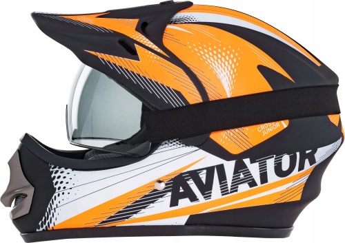 Przejdź do produktu Tornado Kask Crossowy Aviator MX Black Orange M 57-58