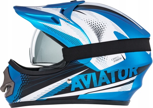 Przejdź do produktu Tornado Kask Crossowy Aviator MX Blue White L 59-60