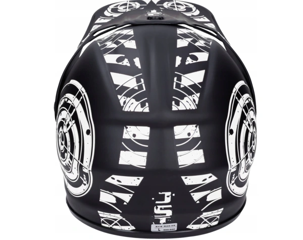 Tornado Kask Cross Enduro JST SX GR WhiteBlack L 59-60 widok od tyłu