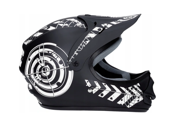Tornado Kask Cross Enduro JST SX GR WhiteBlack L 59-60 widok z boku