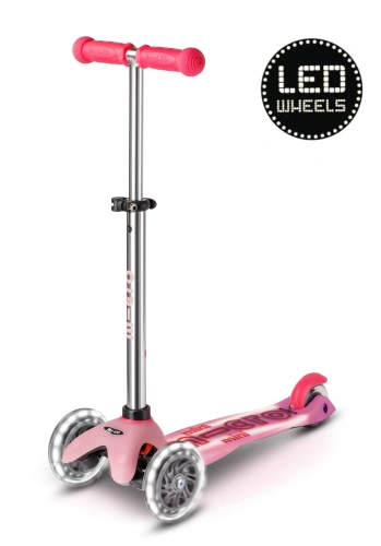 Przejdź do produktu Hulajnoga Mini Micro Deluxe Glow LED Pink