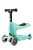 hulajnoga Mini Micro Deluxe 2GO PLUS Miętowa widok z przodu w wersji z siedziskiem bez kosza