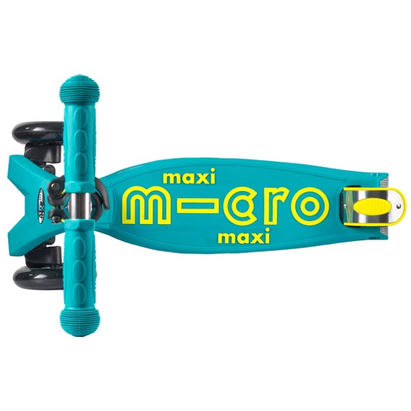 hulajnoga Maxi Micro Deluxe Petrol Green widok od góry bokiem