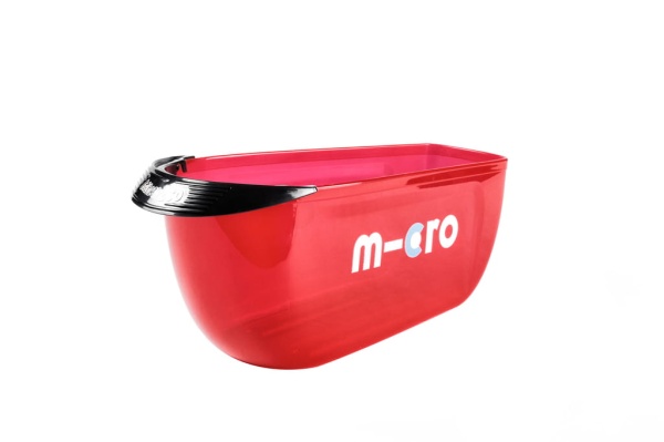 hulajnoga Mini Micro Deluxe 2GO PLUS Czerwona widok na kosz na zabawki