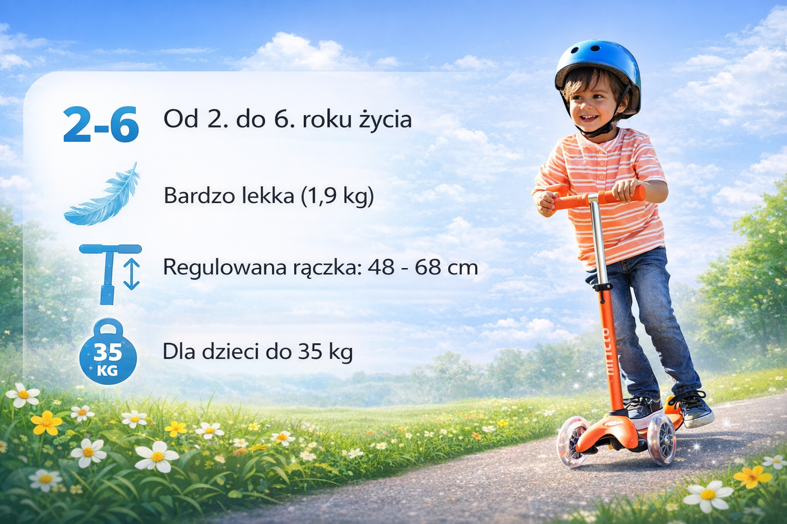 Warto wybierać hulajnogi które pozwalają "rosnąć" wraz z dzieckiem