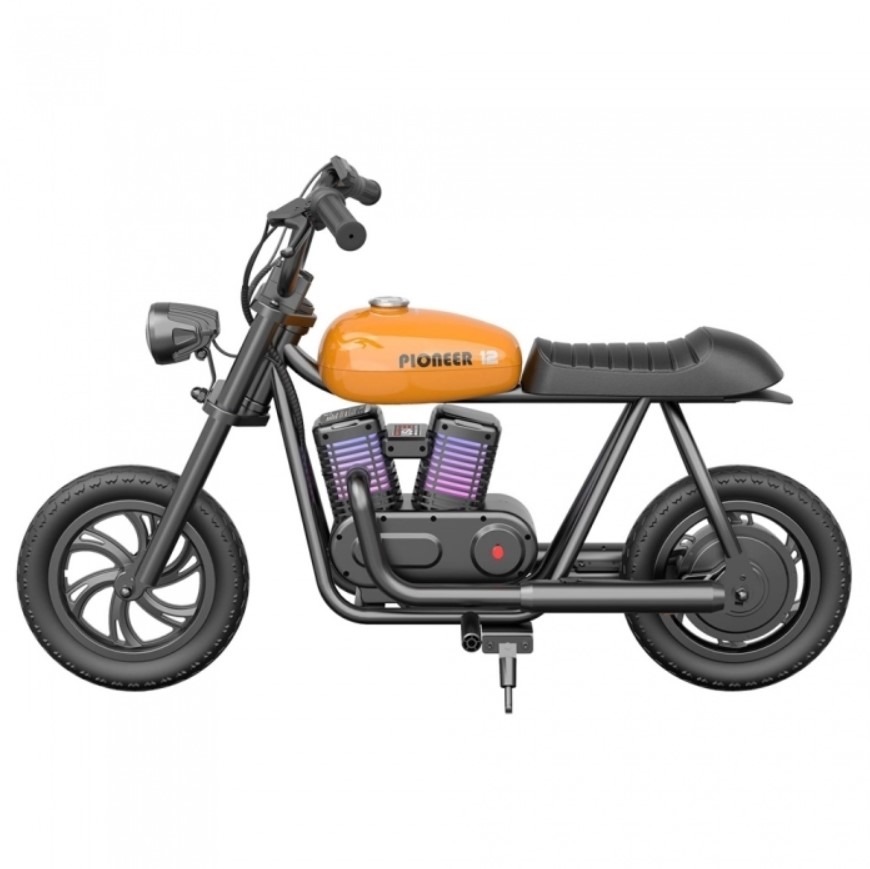 Hyper GoGo motocykl elektryczny Pioneer 12 PLUS - Pomarańczowy widok od boku