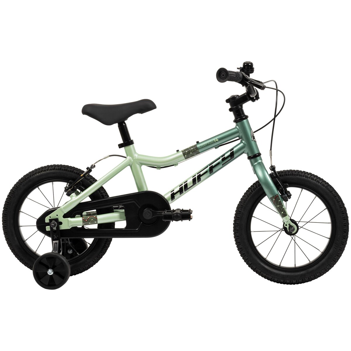 Huffy rowerek dziecięcy Literide Alu 14" 24205W Miętowo Zielony widok od boku